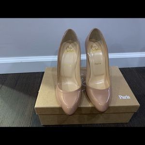 NIB Christian Louboutin Décolleté 868 Pump,Nude,38